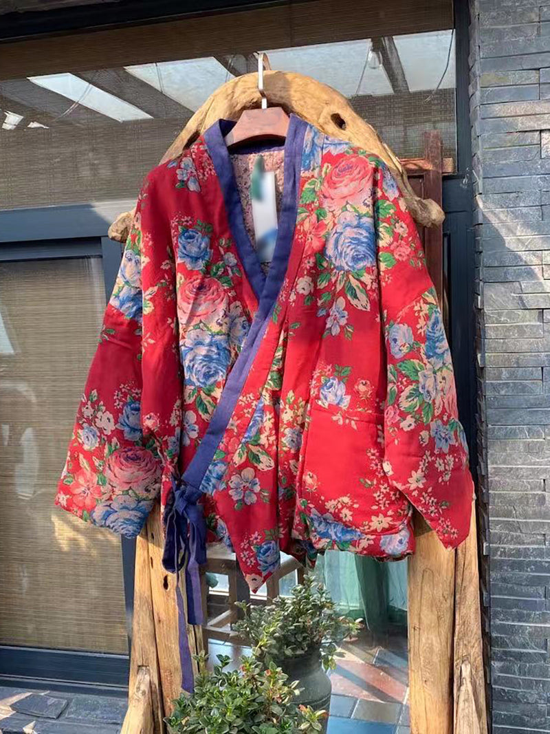 Lace-up Wadd Clothes Coat