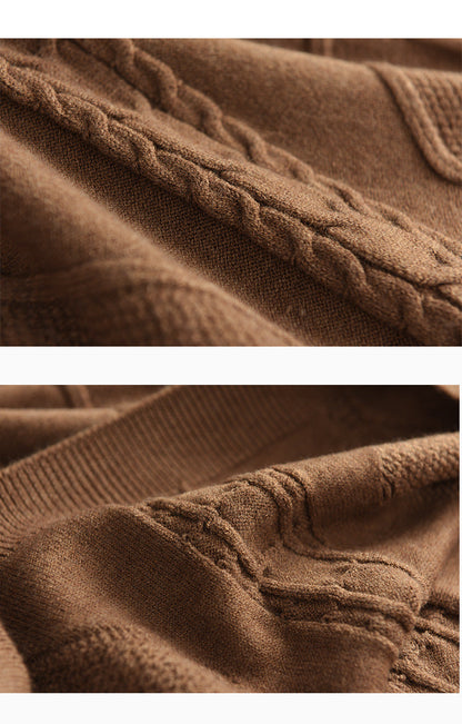 Twist Knit Turtleneck Vest