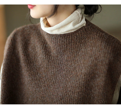 Temperament Loose Sleeveless Pullover Vest Literary Color Vest
