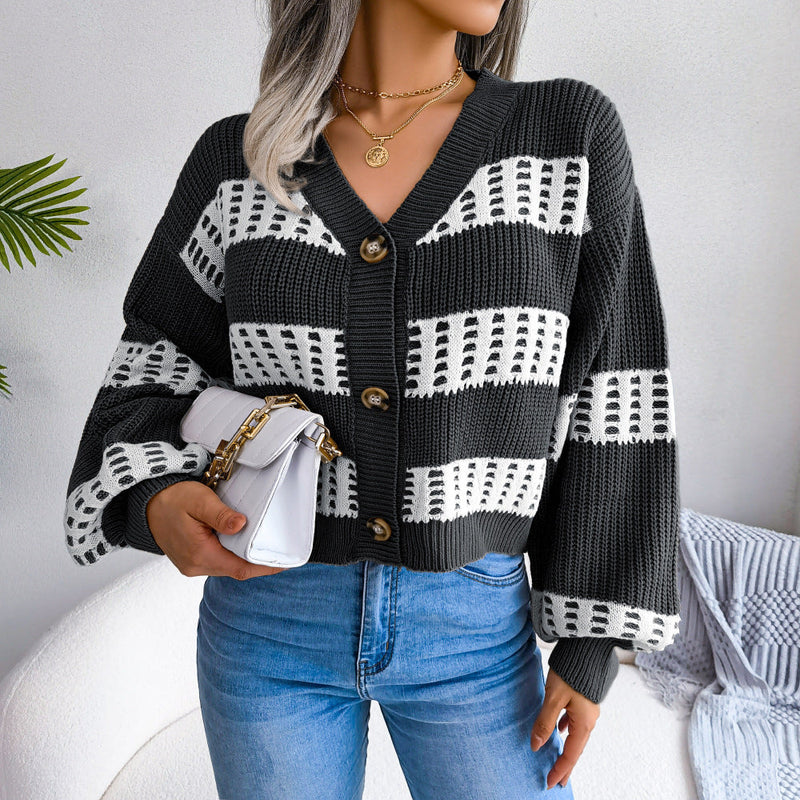 Put It All Together Striped Cardigan