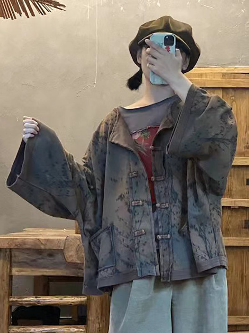 Winter Worn Button Pocket Loose Coat