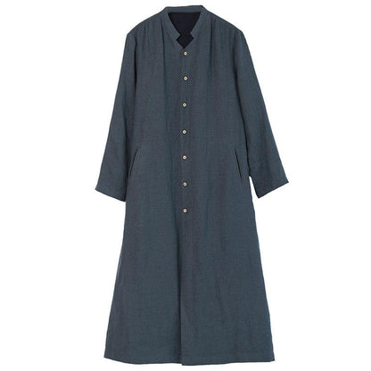 Autumn Loose Cotton Linen Long Coat