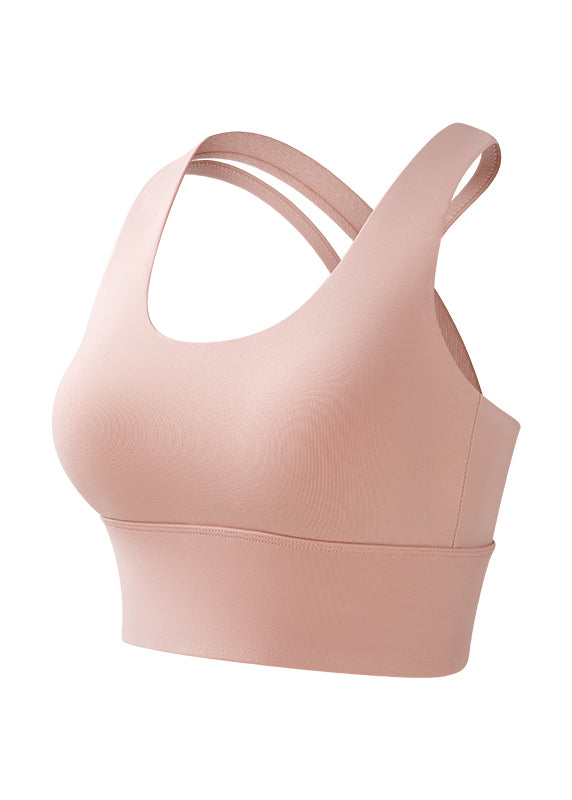 Club Pink O-neck Bra Crop Top