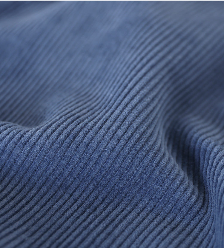 Corduroy Color Plus Velvet Thick Loose Turtleneck Top