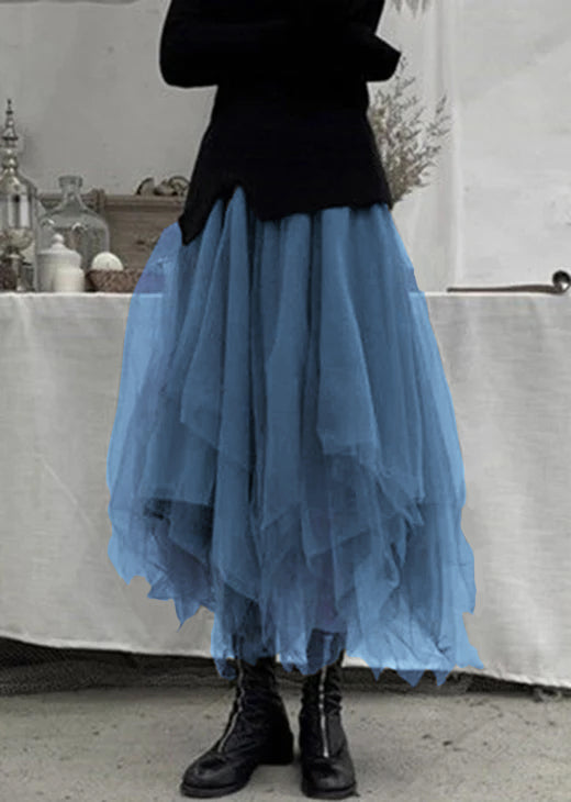 Grey Patchwork Tulle Skirts Spring