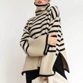 Janet® | Striped turtleneck sweater for women