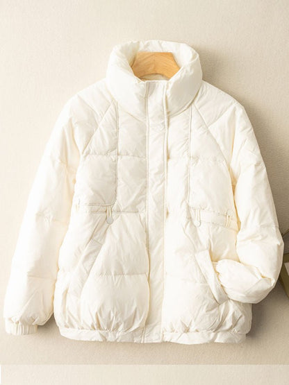 Lightweight and Loose Literary Short Version Down Jacket