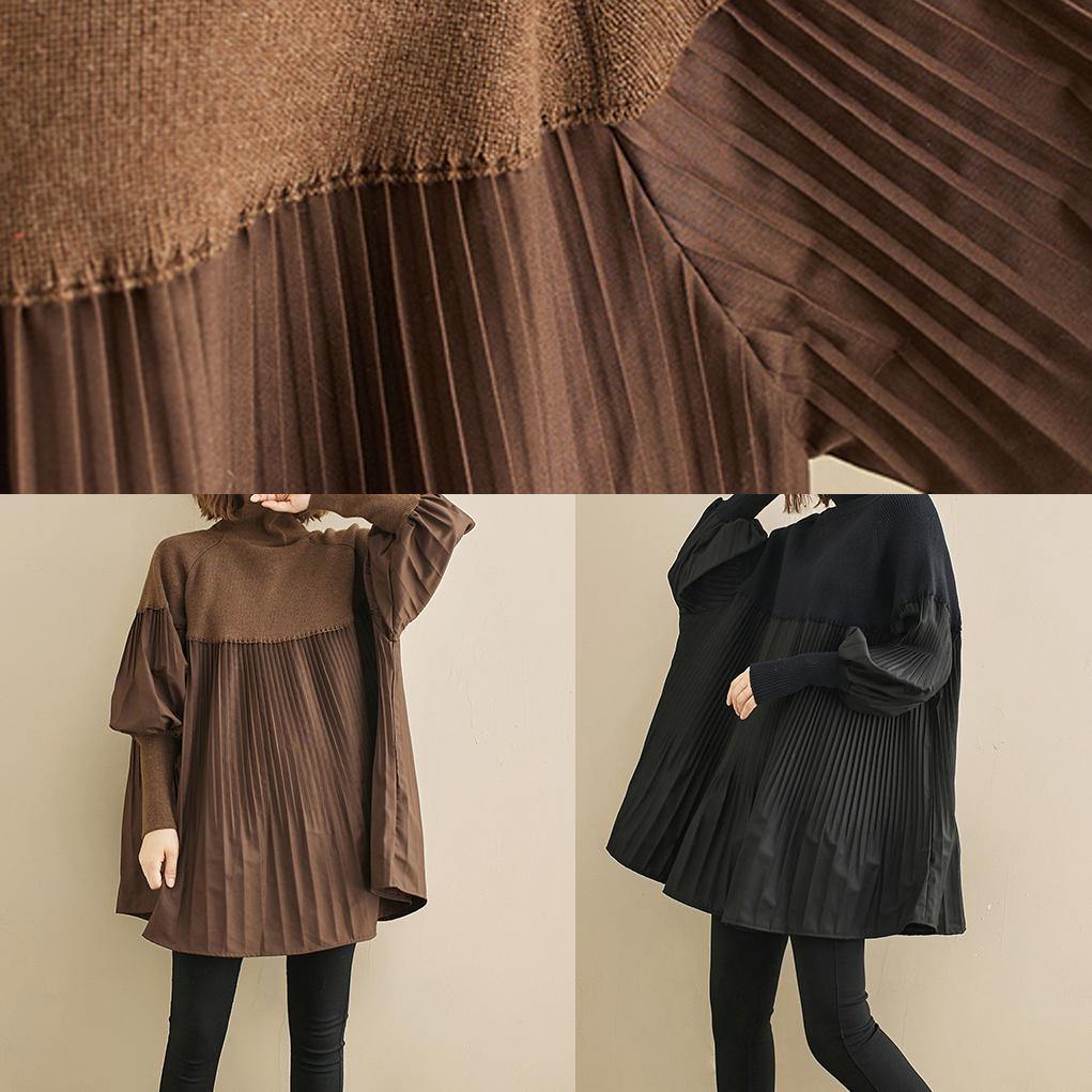 Black Clothes for High Neck Cinched Oversized Shirts