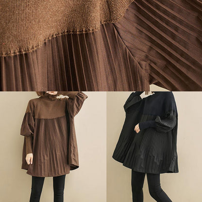 Black Clothes for High Neck Cinched Oversized Shirts