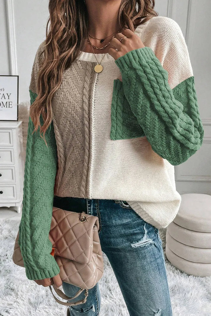 Matilde® | Color block knit sweater for women