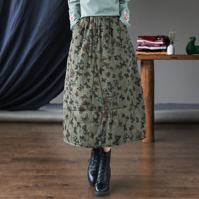 Patchwork Large Thermal A-line Skirt