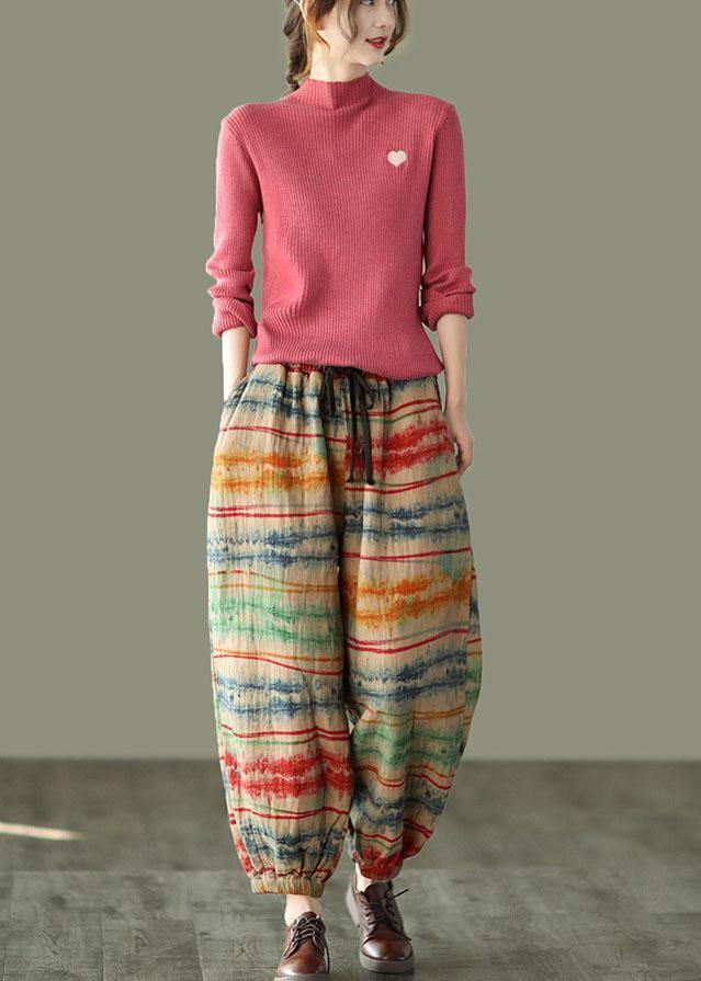 Sunset Print Fall Linen Harem Pants-limited Stock