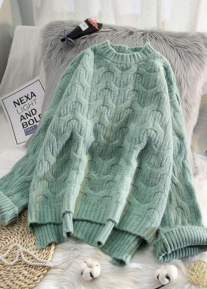 Oversized Spring Beige Knit Tops Oversized Low High Design Clothes