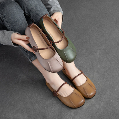 Spring Summer Retro Leather Shoes