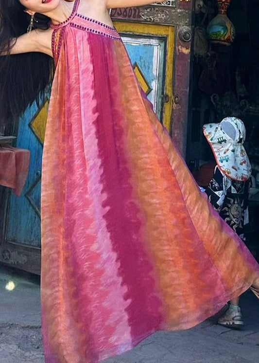 Tie Dye Vacation Dresses Sleeveless
