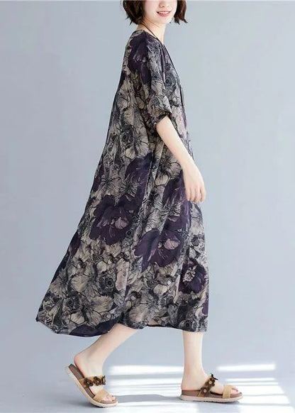 O Neck Pockets Linen Cotton Summer Wardrobes Sleeve Dress