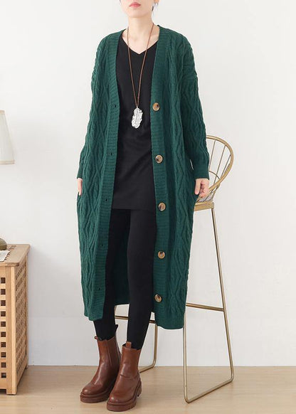 Knitwear Fall Green Wild Sweater Coat