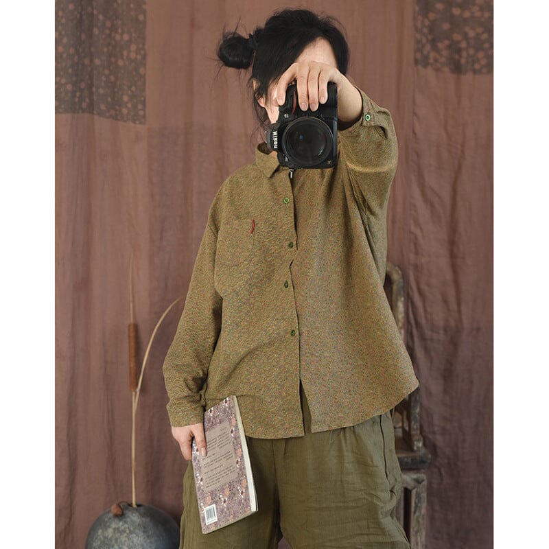 Retro Cotton Autumn Blouse