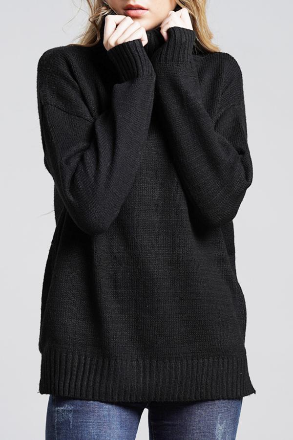 Knit High Neck Loose Sweater