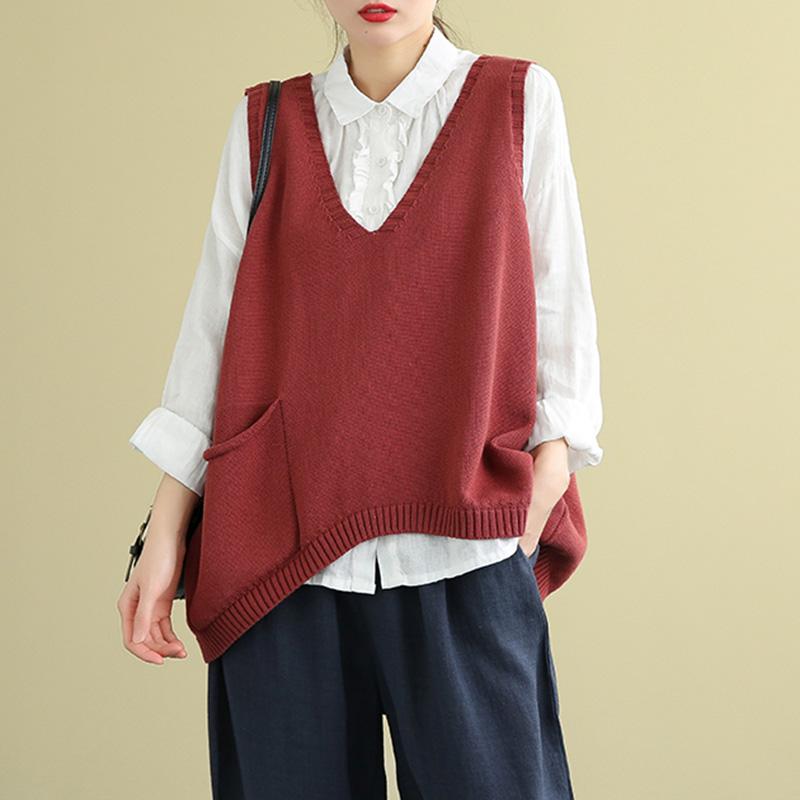 Retro Knitted Pullover Sweater Vest