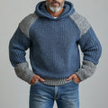Men's Vingate Contrast Wool Blend Chunky Knit Hooded Sweater elevenforest