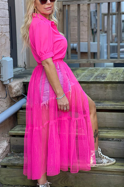 Showing Off a Little Shirt Cover Dress