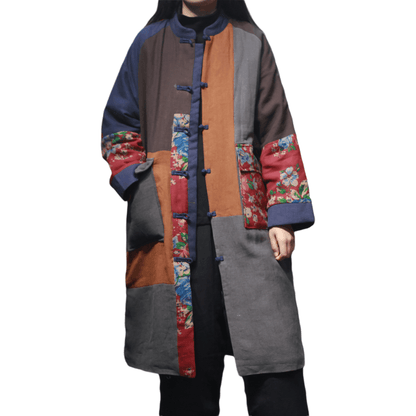 Chinese Style Patchwork Winter Coat