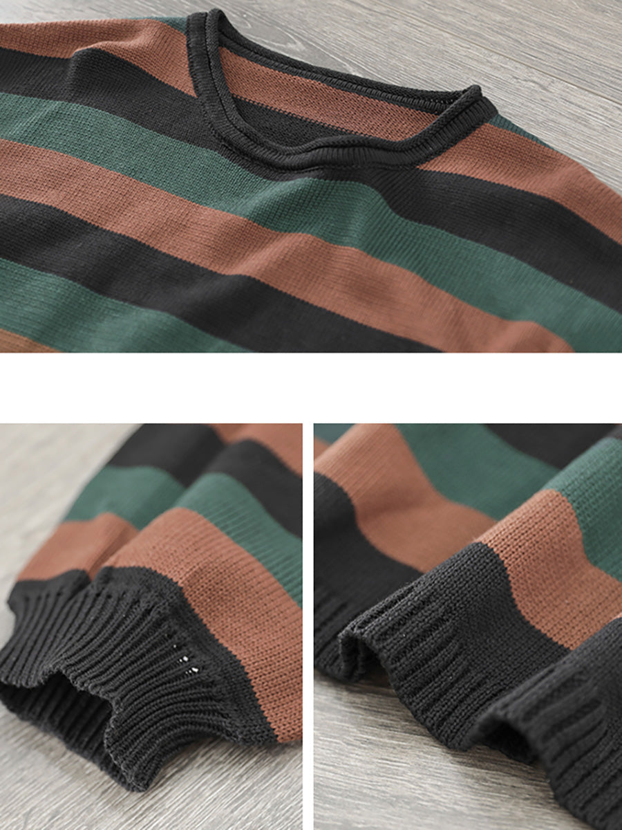 Striped Commuter Loose Sweater