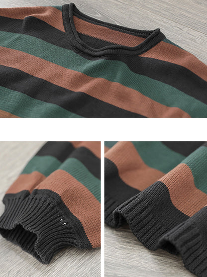 Striped Commuter Loose Sweater