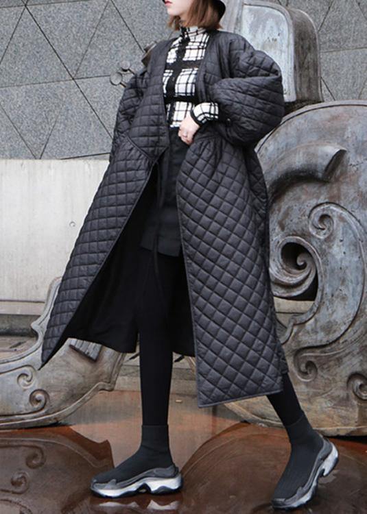 Thick Oversize Warm Winter Coats Black Lantern Sleeve Parkas