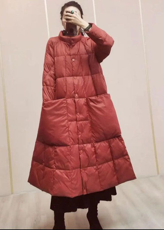 Green Stand Collar Pockets Warm Duck Down Canada Goose Jacket Winter