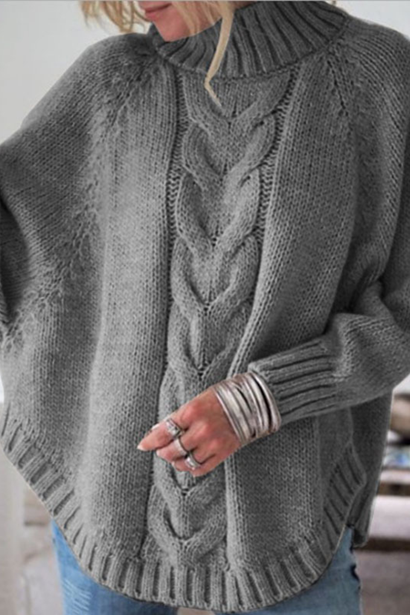 Patchwork Half a Turtleneck Tops(6 Colors)