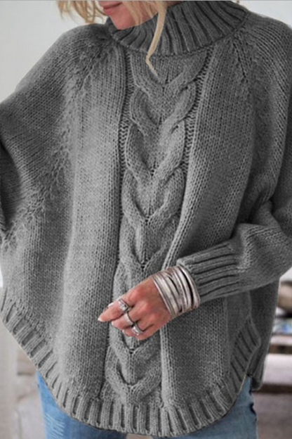 Patchwork Half a Turtleneck Tops(6 Colors)