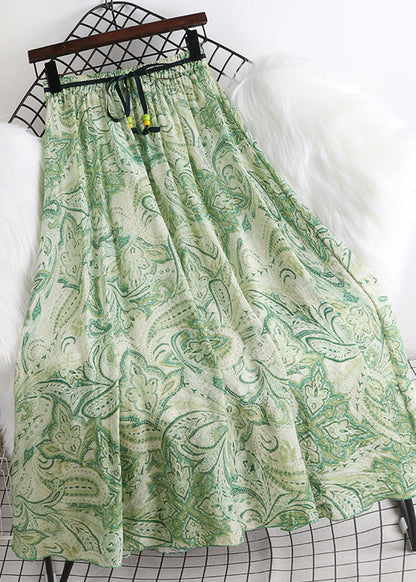 Apricot Blue Colour Elastic Waist Chiffon a Line Skirt Summer