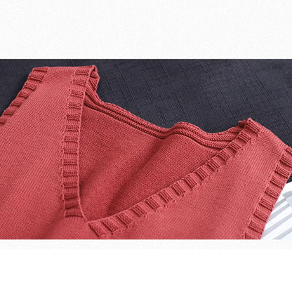 Retro Knitted Pullover Sweater Vest