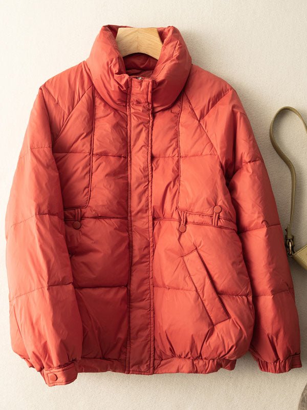 Lightweight and Loose Literary Short Version Down Jacket