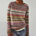 Vintage Iceland Pattern Warm Comfy Long Sleeve Sweater elevenforest