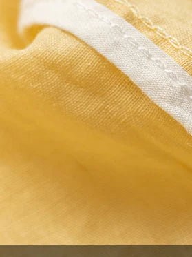 Pure Color Round Neck Short Sleeve Linen Top