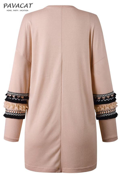 Cording Knitted Cardigan - Gray
