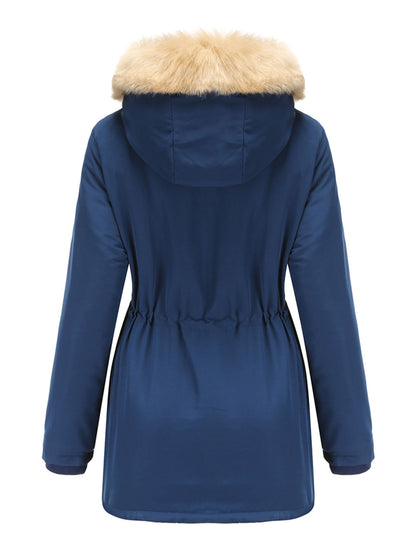 Coat Daily Lamb Wool Fall Winter Regular Midi Length Coat Color Oversized Coat