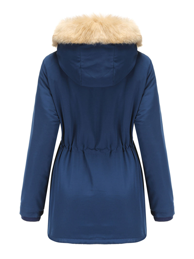 Coat Daily Lamb Wool Fall Winter Regular Midi Length Coat Color Oversized Coat