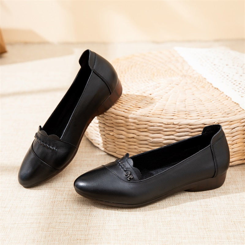 Summer Autumn Leather Soft Retro Shoes