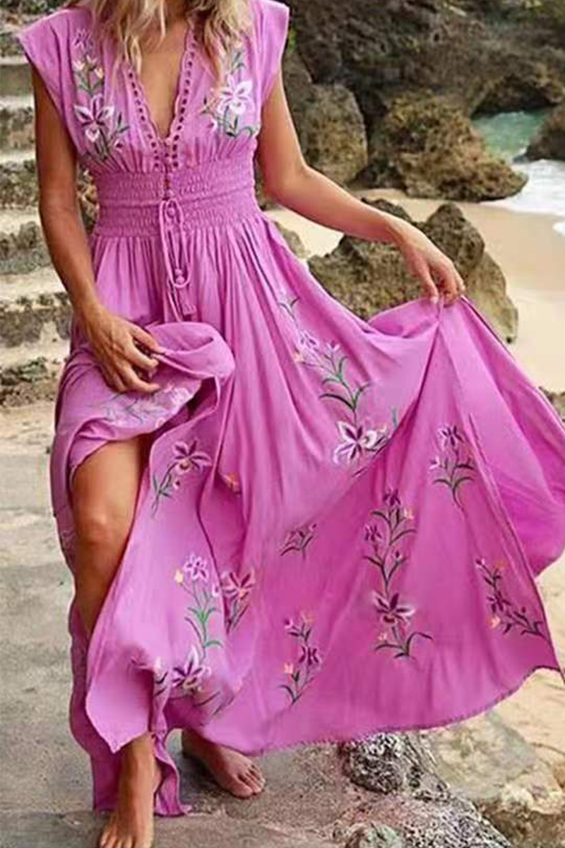 V Neck Cake Dresses(4 Colors)