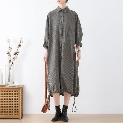 Autumn Retro Loose Cotton Dress