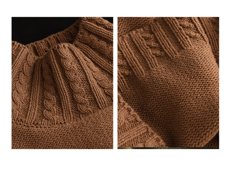 Retro Crochet Temperament Warm Sweater