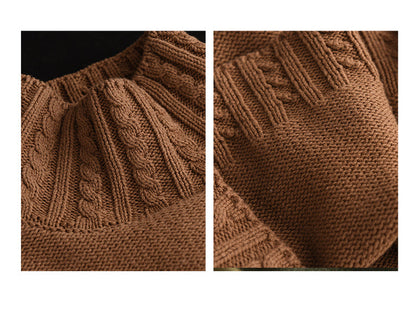Retro Crochet Temperament Warm Sweater