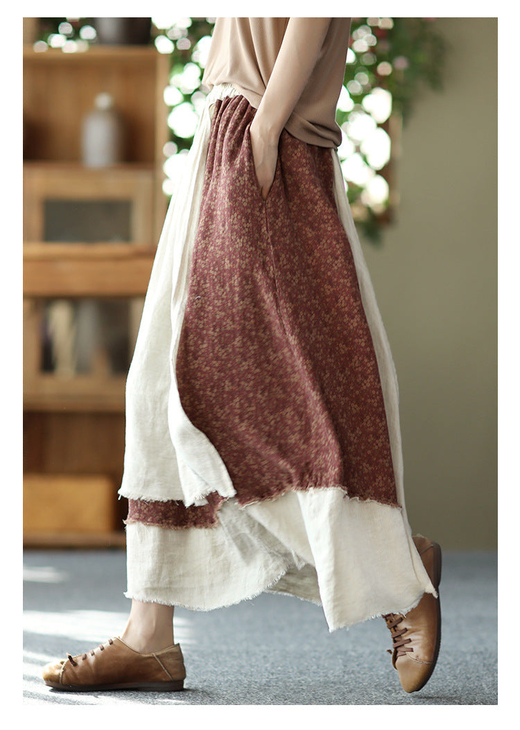 Heavy Industry Irregular Print Skirt