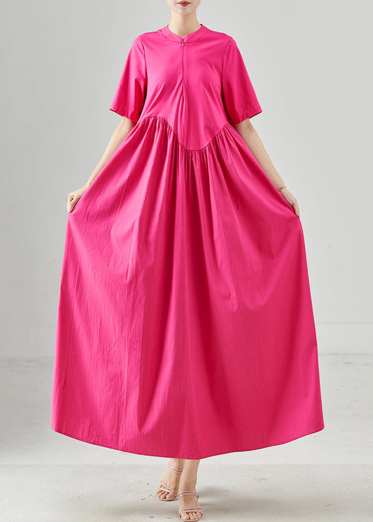 Rose Exra Large Hem Cotton Long Dresses Summer