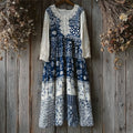 Vintage Japanese Inspired Lace Patchwork Maxi Dress elevenforest