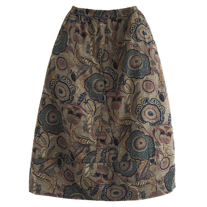 Patchwork Large Thermal A-line Skirt